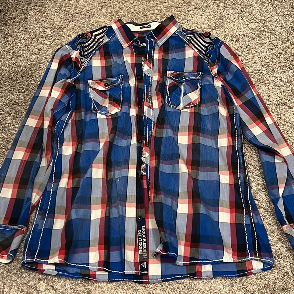 Front and back embroidered
